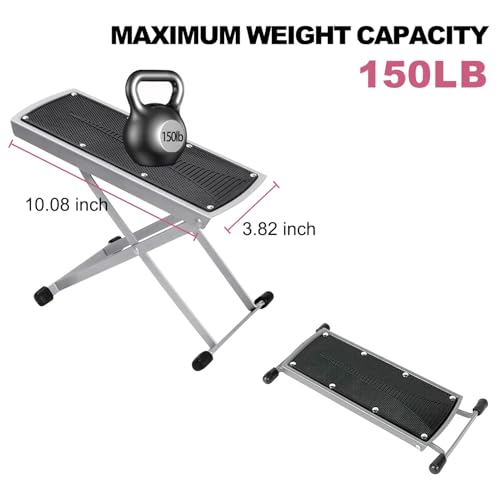 Pedicure Foot Rest, Non-Slip Foot Stand with Toe Separator, Black - color: Black