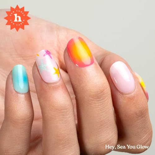 Heyhae Semi Cured Gel Nail Strips - Hey, Sea You Glow - color: Hey, Sea You Glow