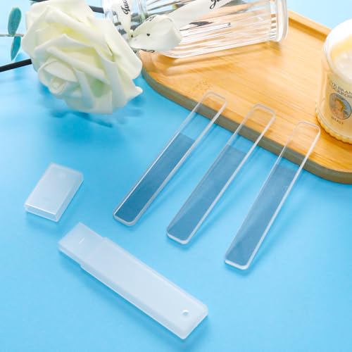 8 Pcs Flat Glass Nano Nail File Set with Case - size: Style-1