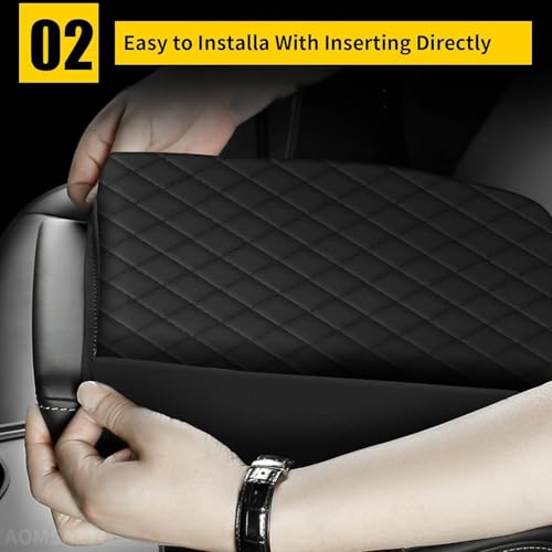 AOMSAZTO Armrest Console Covers for 2013-2018 Nissan Altima Heightening Pad - color: Black with Heightened Pad, size: 2013-2018