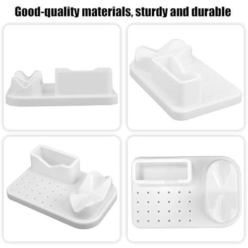 Penitue Nail Drill Holder with 24 Holes Bit Organizer Stand, 17.48x11.46x5.2cm/6.88x4.51x2.05in Compact Nail Art Drill Bit Desktop Storage Holder for Home & Professional Salons Use