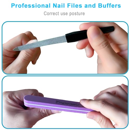 10Pcs Nail Buffer Block Kit, 100/180 Grit Double-Sided - color: Black + Purple