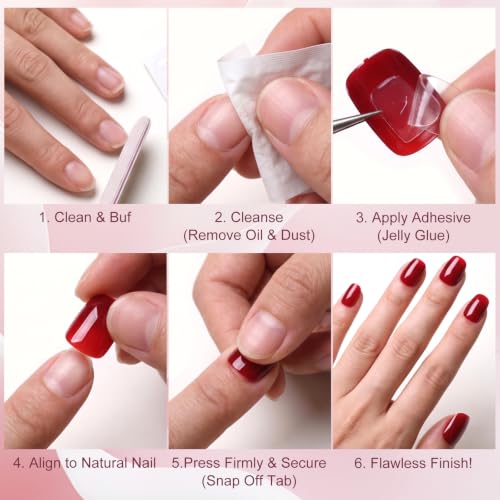 Short White Press on Nails Square Fake Nails Press ons White Glue Nails - color: White