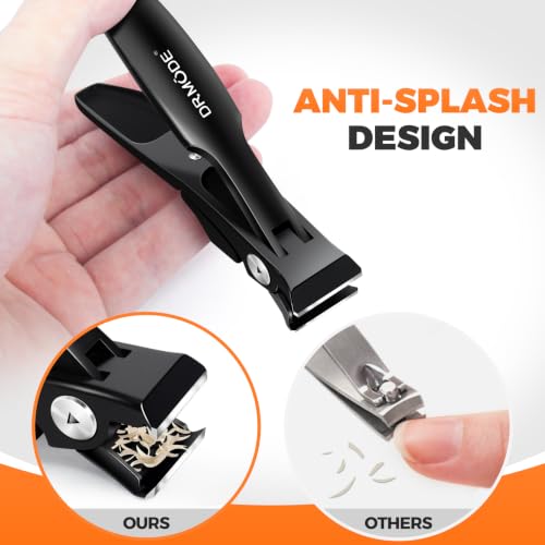 Straight Toenail Clippers for Thick Toenails for Seniors - color: Black Straight Blade