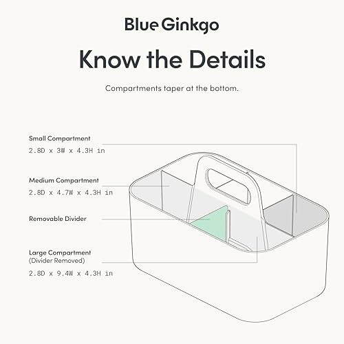 BLUE GINKGO Stackable Organizer Caddy, Rectangle, Dark Grey, Made in Korea - color: GREY, size: Rectangle