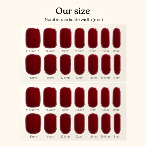 Heyhae Semi Cured Gel Nail Strips - Hey, Midnight Rouge - color: Hey, Midnight Rouge