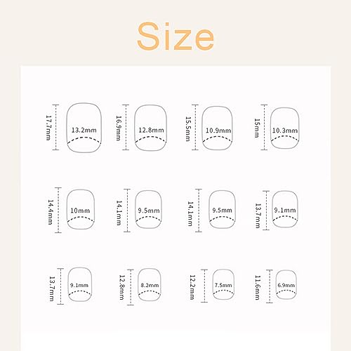 White French Tip Press on Nails Short Square Fake Nails Glossy Pink False Nails with Glue on Nails Reusable Full Cover Stick on Nails Acrylic Artificial Nails for Women DIY Nails Art Decoration