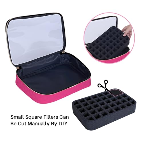 2 Pcs Small Clear Nail Polish Organizer Holds 80 Bottles Nail,RoseRed - color: RoseRed-Clear-2 pcs
