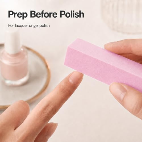 ForPro 15 Pack Pink Buffing Block, 100/180 Grit, 3.75" x 1" x 1" Buffer - size: 15 Count (Pack of 1)