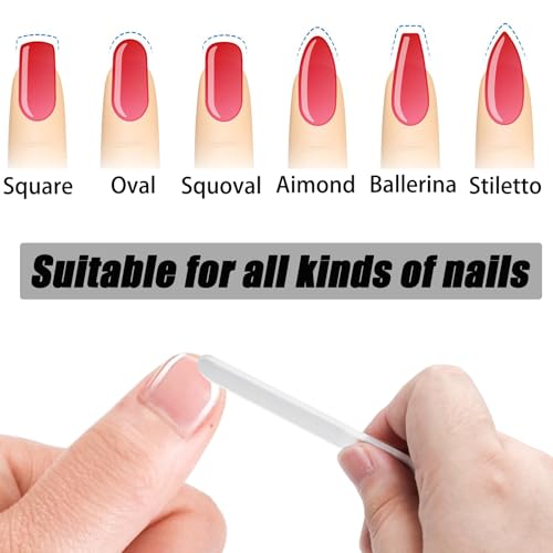8 Pcs Round Tips Glass Nano Nail File Set with Case - size: Style-2