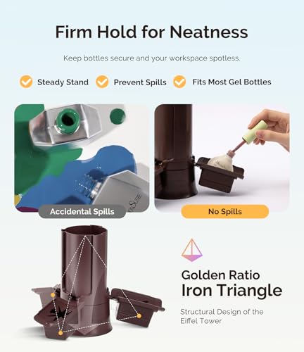 MelodySusie Nail Polish Bottle Holder and Nail Art Tools Organizer Brown - color: Brown