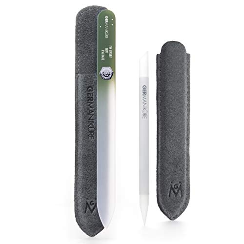 GERMANIKURE Glass Nail File & Cuticle Pusher Duo, I'm Aware that I'm Rare - color: I'm Aware That I'm Rare