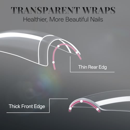 krofaue 504PCS Clear Fake Nails - Half Cover French Nail Tips - color: Clear French Half Cover