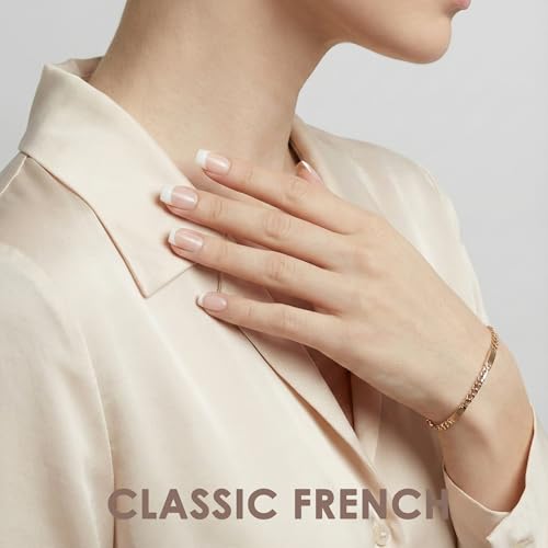 Semi Cured Gel Nail Strips Hema-Free Nude French Tip - color: Nude French Tip