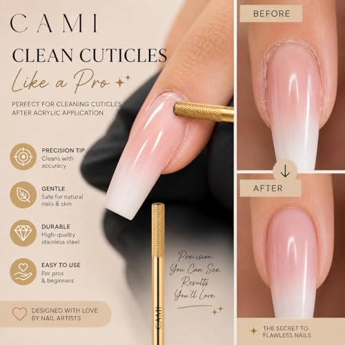 CAMI Cuticle Nail Drill Bit, Tungsten Carbide, Professional Manicure Tool for Cleaning Cuticles and Under Nails