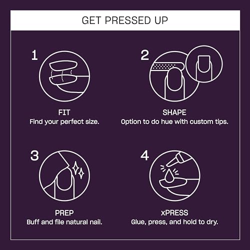 OPI On Point Press On Nails | Instant Mani | 24 Count With Nail Glue - color: O Suzi Mio | Dark Purple, style: Short Round