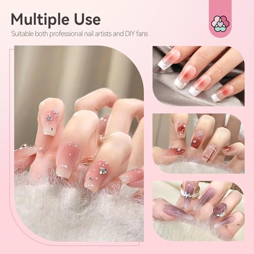 SAVILAND 100PCS Nail Sponges for Ombre: Pink Nail Art Sponges With Grabbing Pen Ombre Nail Sponge Gradient Nail Tools Aura Nails Ombre Nail Brush Professional Home DIY Nail Art Salon - color: 3A-Pink