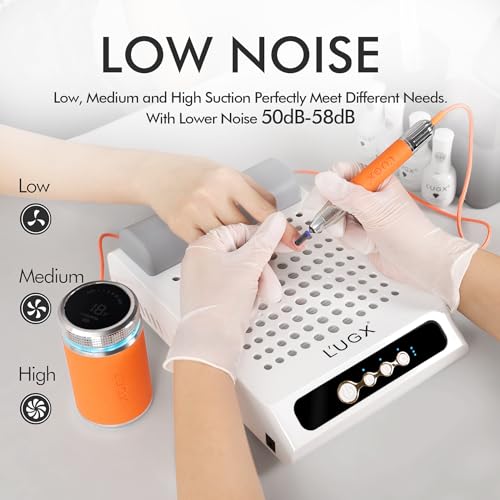 L'UGX Rechargeable Nail Dust Collector, Dust Collector Nail Tech, LG618