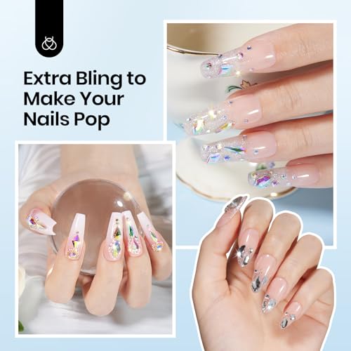 Beetles Gel Polish Nail Glue with Nail Gems Set - color: A-Clear-1