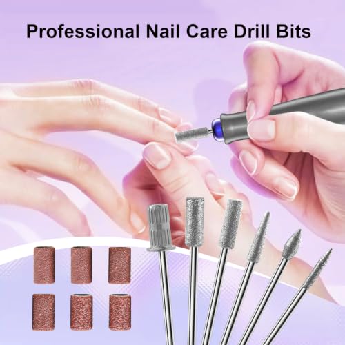 3/32'' Nail Drill Bits Set Diamond Bits and Sanding Band for Acrylic 2 Sets - color: 2 Sets Diamond and Sanding Band