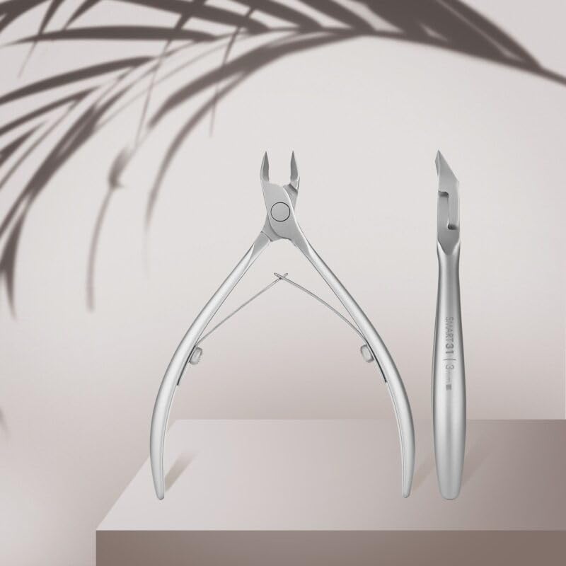 STALEKS PRO SMART 31 Cuticle Nippers, 3 mm, Inclined Edges with Heel - size: 3 mm