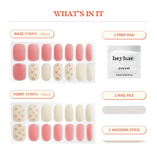 Heyhae Semi Cured Gel Nail Strips Assorted Bundle (3 Pack) - Sweet Pink - color: Sweet Pink