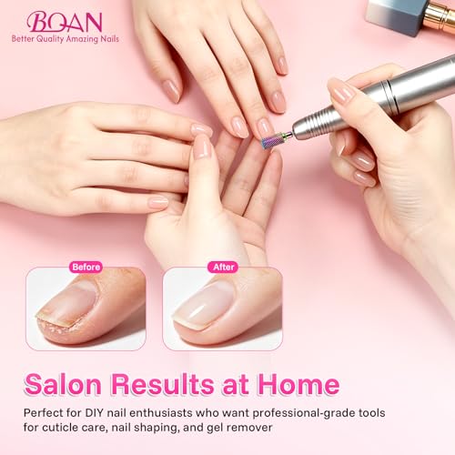 BQAN Complete Nail Drill Bits Set Carbide & Diamond & Mini Sanding Bands - color: Colorful-10pcs