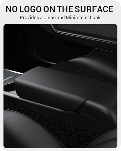 BASENOR Center Console Armrest Cover for 2017-2024 Tesla Model Y Model 3 - size: Model Y / 3 Black