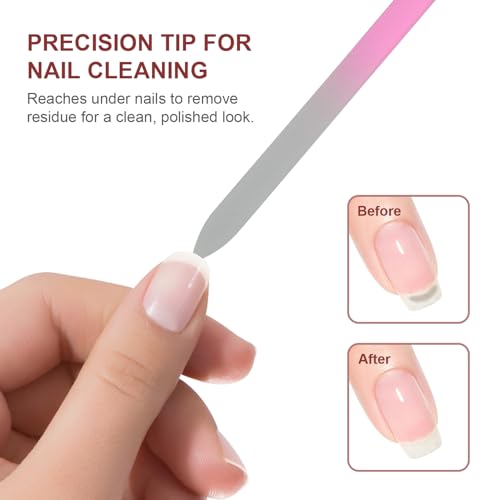 Glass Nail File, with Case, Nail Files for Natural Nails, Double-Sided Etched Gentle Nail Care, Women or Adults, Unique Gifts,1 Piece Dark Blue, 0.12x0.39x5.5 in - color: Dark Blue