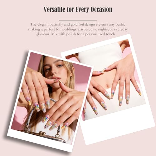 15 Sheets Butterfly Nail Stickers,5D Embossed Butterfly Nail Decals - style: Butterfly