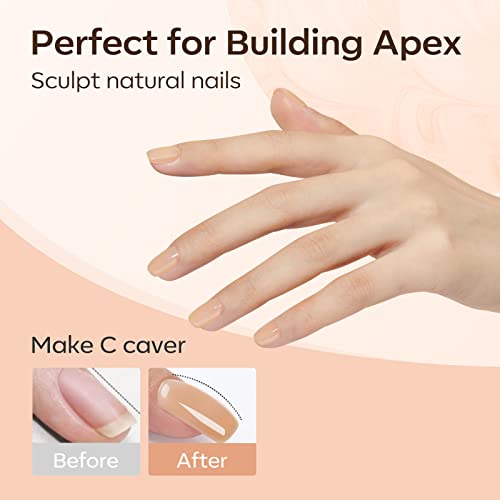 modelones Gel Polish Builder Nail Set, Base Colors 8-in-One Jelly Caramel - color: Builder Warm Sheer Nude Translucent