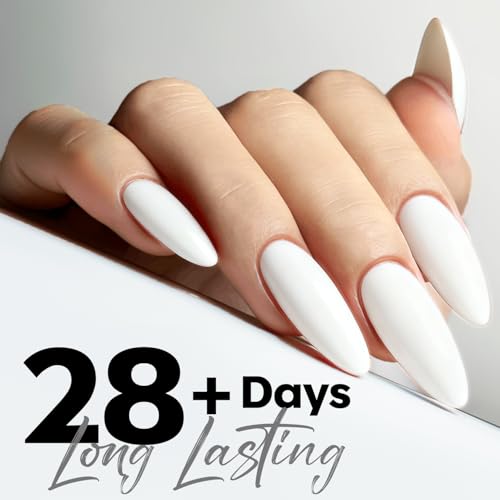 modelones White Gel Nail Polish Soak Off UV/LED Gel Polish 15ML - color: A0-Milky White Solid