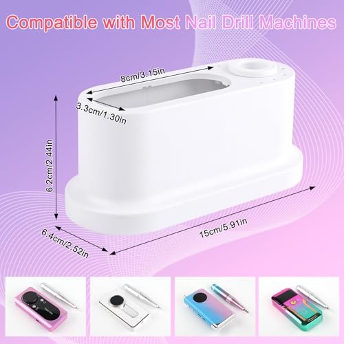 ANGNYA Nail Drill Machine Holder Efile Stand and Organizer Storage Box Case - color: White