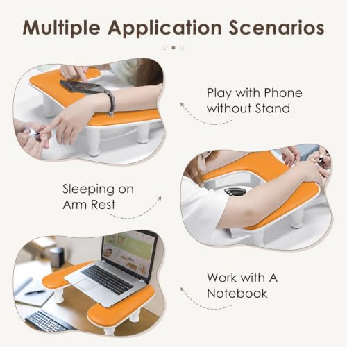 Manicure Arm Rest for Nails Tech: U-shaped Adjustable Nail Armrest - Brown PU Leather Hand Stand Rest for Manicurists - color: Brown-U2