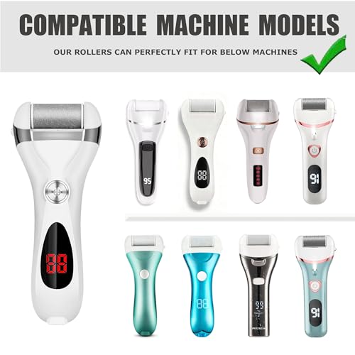 6 Pack Replacement Coarse Roller Head for Electric Callus Remover, Foot File Pedicure Tools Refill Rollers for Feet Pedicure Kit (6pcs Different Coarse) - style: 6pcs Different Coarse-