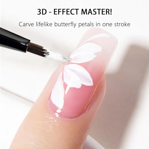 Daisy Nail Brush for Nails, 3D Flower Nail Brushes, Acrylic & Gel Polish Brush French Tips Nail Brushes for Petals & Butterflies and Intricate Art Designs Manicure Salon & DIY Home Manicure - color: Daisy Nail Brush