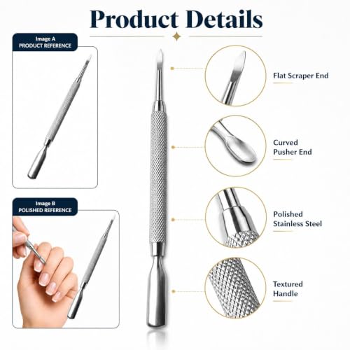 Nail Cuticle Remover Nail Art Tools para Cuticle Pusher Stainless Steel Scoop Symphony