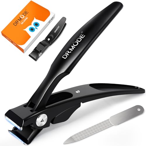 Straight Toenail Clippers for Thick Toenails for Seniors - color: Black Straight Blade