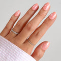 Glamnetic Press On Nails - Short Oval, Glazed Fake Nails 30 Pc Full Kit - color: Soft Skin - Light Pink Solid