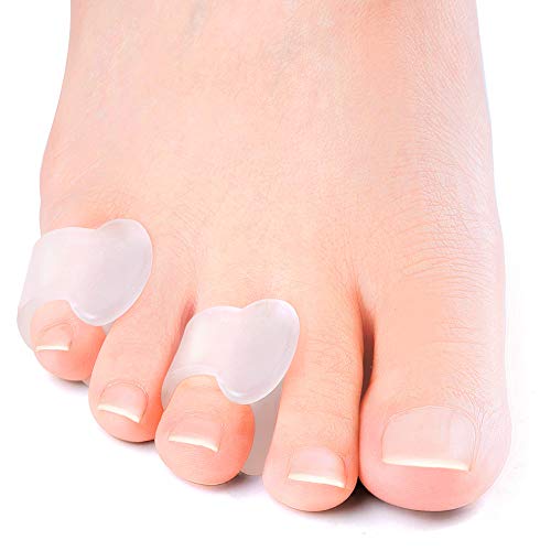 Welnove Gel Toe Separator, Pinky Toe Spacers, Little Toe Cushions, Small Toe Sleeves for Preventing Rubbing & Reducing Pressure (Pack of 12, Transparent) - color: Transparent