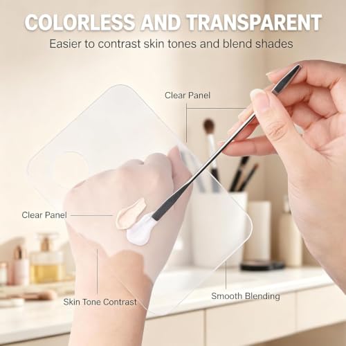 Professional Acrylic Makeup Palette for Cosmetic Mixing, Nail Art, Eyeshadow and Eyelash Application with Blending Tool (1pc) - color: 1pc