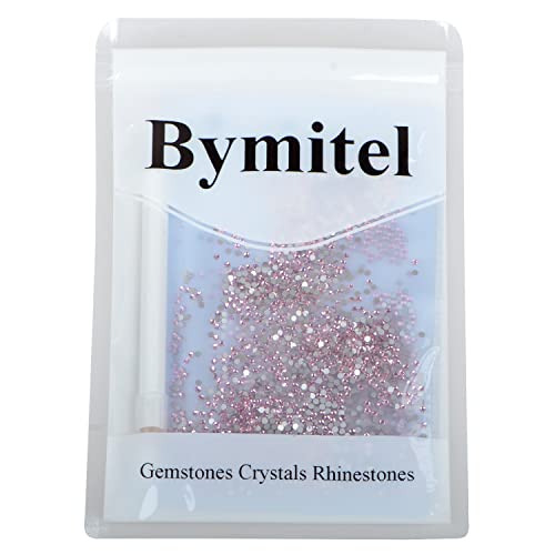 2880PCS Art Nail Rhinestones Non Hotfix Glue Fix Round Crystals Glass Flatback for DIY Jewelry Making with one Picking Pen (ss5 2880pcs, Lt. Rose) - color: Lt. Rose, size: ss5 2880pcs
