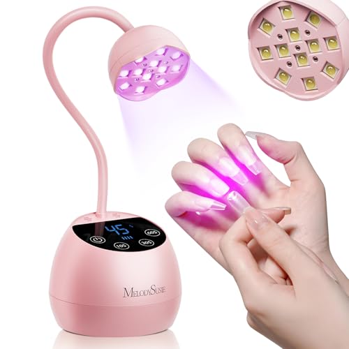 MelodySusie Gooseneck Cordless UV Nail Lamp P-ArtM2 Light for Nail Tips - color: Pink