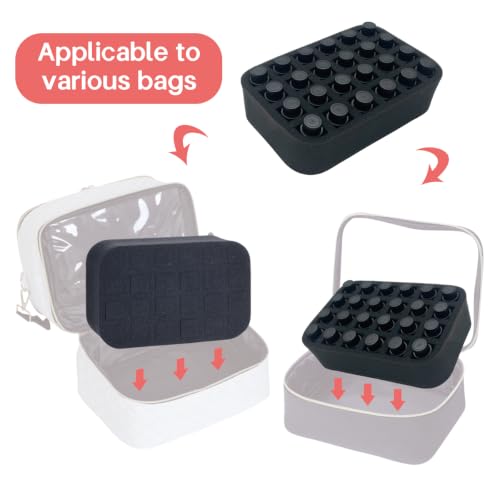 Essential oils Organizer Holder Foam Pad with Slots, can DIY - color: Black 24