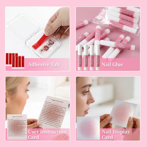 ANGNYA 20PCS 9-IN-1 Press On Nail Tool Kit, Nail Prep Kit for Nail Business
