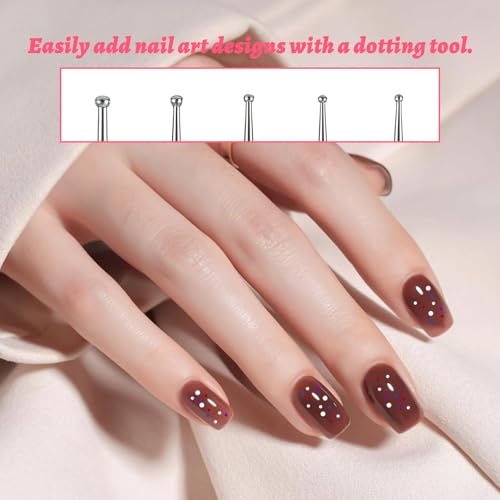 cobee 5 Pcs Nail Dotting Tool, Double-ended Nail Art Tools with Box