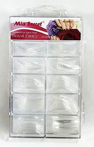 Mia Secret - Nail Tip Royal Fancy 100PC 500PC - Clear/White/Natural (100 Clear)