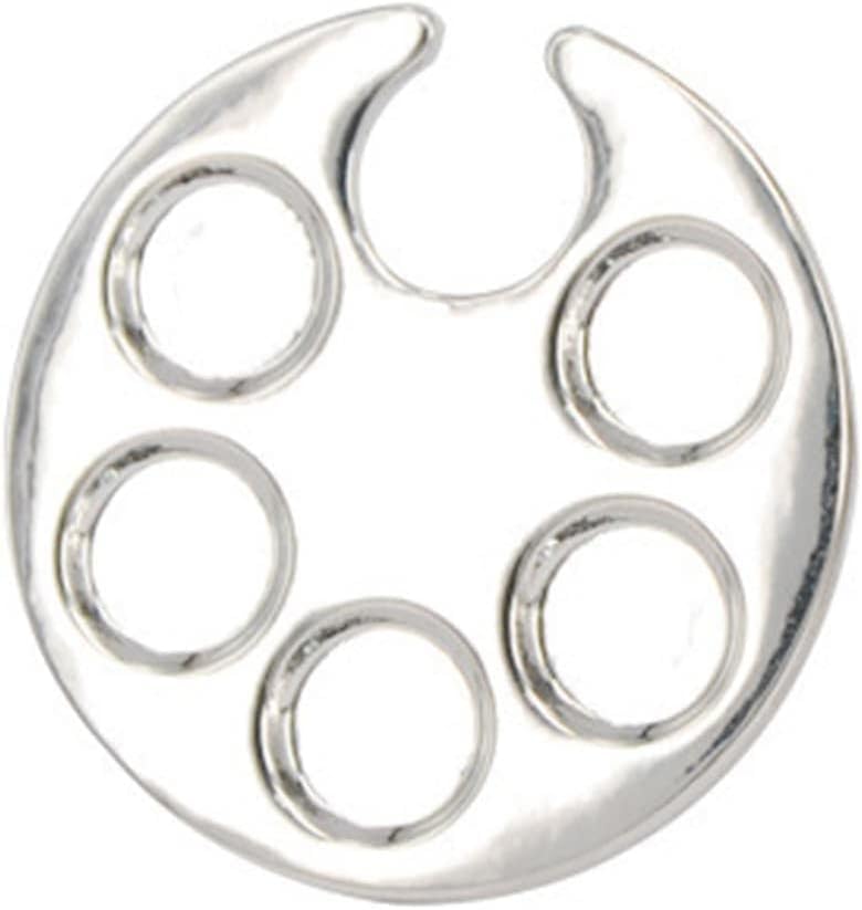 Silver Mini Manicure Palette Metal Paint Palette Finger Rings Nail Art Tools Makeup Palette for Mixing Foundation