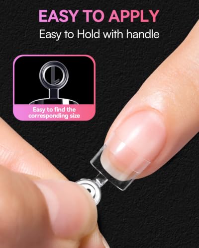 Makartt Short Square Half Cover Nail Tips, 15 Sizes Pre-Etched, 504 PCS - size: Short Square-Half Cover-504 Pcs