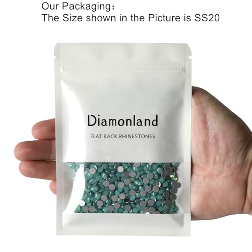 Flatback Glass Crystal Rhinestones Rounds Gems for Bedazzling Nails Art Crafts Decorations Clothes Shoes（SS6 1440pcs, Green Opal） - color: Green Opal, size: SS6/1440pcs